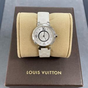 Authentic Louis Vuitton 28mm Tambour Diamond White wristwatch